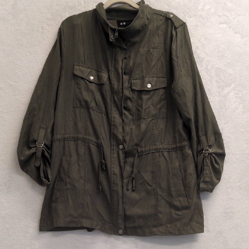 Art + Ephect Women's Olive‎ Green Utility Jacket Size L